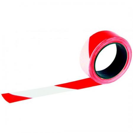Rubaplast rouge et blanc 100m x 50mm Taliaplast 540304